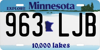 MN license plate 963LJB