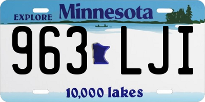 MN license plate 963LJI
