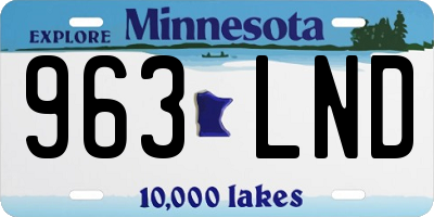 MN license plate 963LND