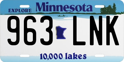 MN license plate 963LNK
