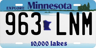 MN license plate 963LNM