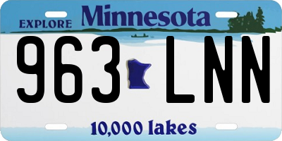 MN license plate 963LNN