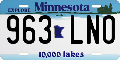 MN license plate 963LNO