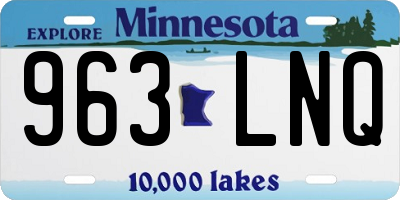 MN license plate 963LNQ