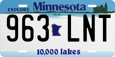 MN license plate 963LNT