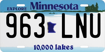 MN license plate 963LNU