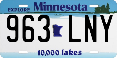 MN license plate 963LNY