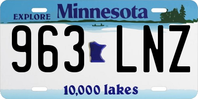 MN license plate 963LNZ