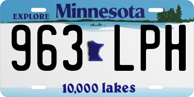 MN license plate 963LPH