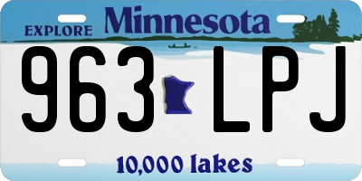 MN license plate 963LPJ