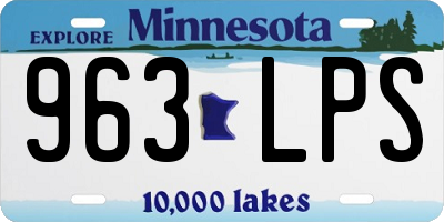 MN license plate 963LPS