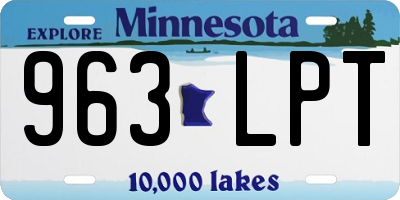 MN license plate 963LPT