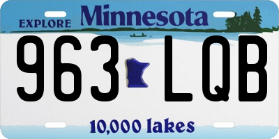 MN license plate 963LQB