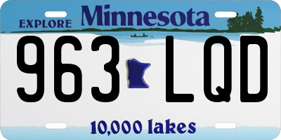 MN license plate 963LQD