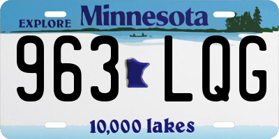 MN license plate 963LQG