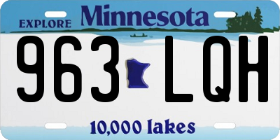 MN license plate 963LQH