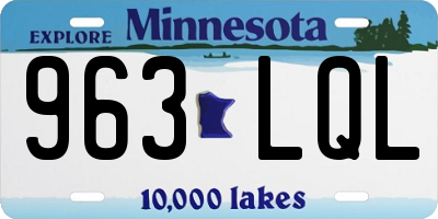 MN license plate 963LQL