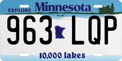 MN license plate 963LQP