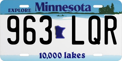 MN license plate 963LQR