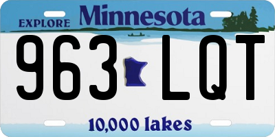 MN license plate 963LQT