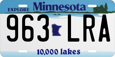 MN license plate 963LRA