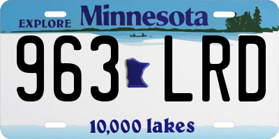 MN license plate 963LRD