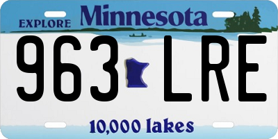MN license plate 963LRE