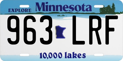 MN license plate 963LRF