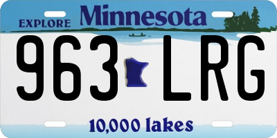 MN license plate 963LRG