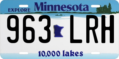 MN license plate 963LRH