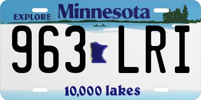 MN license plate 963LRI
