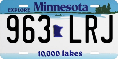 MN license plate 963LRJ