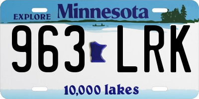 MN license plate 963LRK