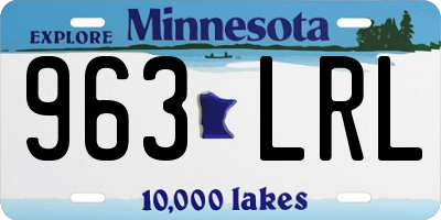 MN license plate 963LRL