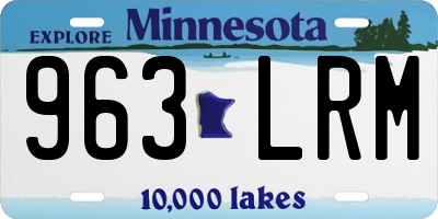 MN license plate 963LRM