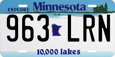 MN license plate 963LRN