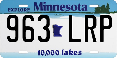 MN license plate 963LRP