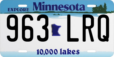 MN license plate 963LRQ