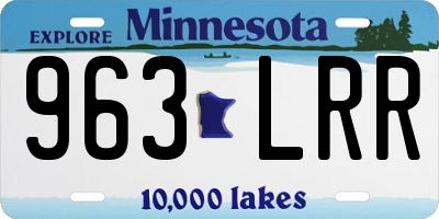 MN license plate 963LRR