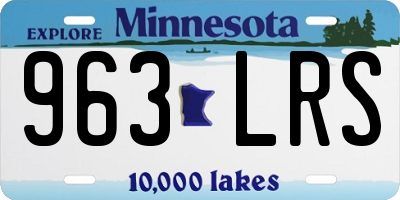 MN license plate 963LRS