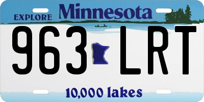 MN license plate 963LRT