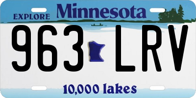 MN license plate 963LRV