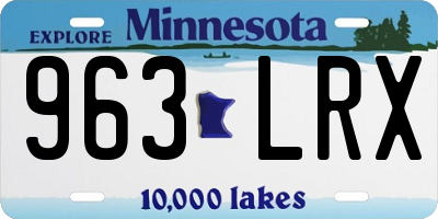 MN license plate 963LRX