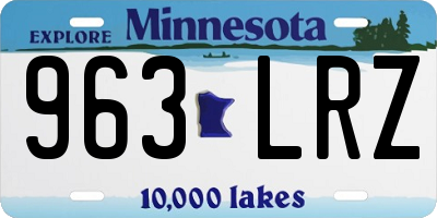 MN license plate 963LRZ