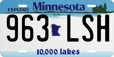 MN license plate 963LSH