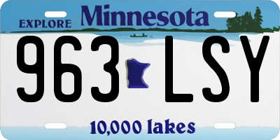 MN license plate 963LSY