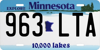 MN license plate 963LTA