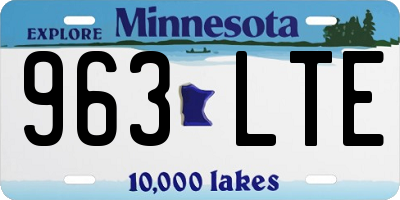 MN license plate 963LTE