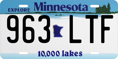 MN license plate 963LTF