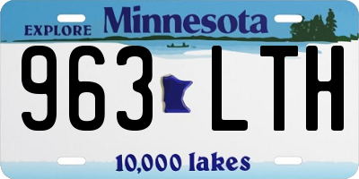 MN license plate 963LTH